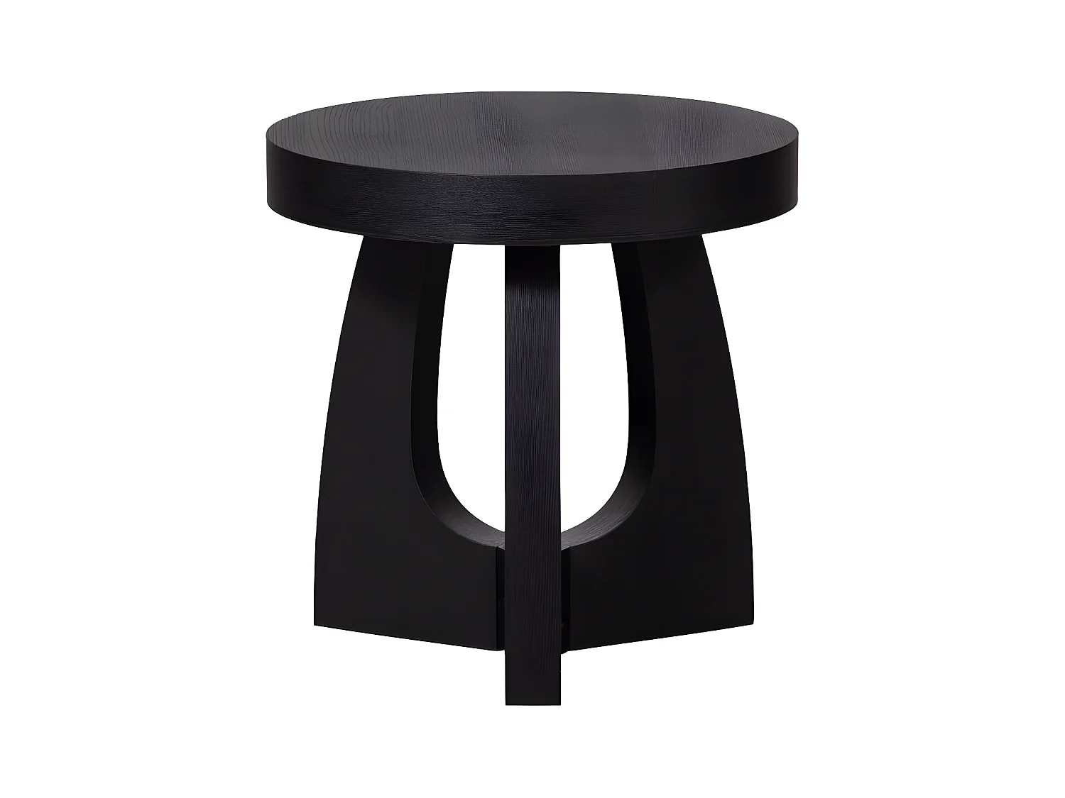 Tala - Table d'appoint ronde en bois ø45cm - Noir