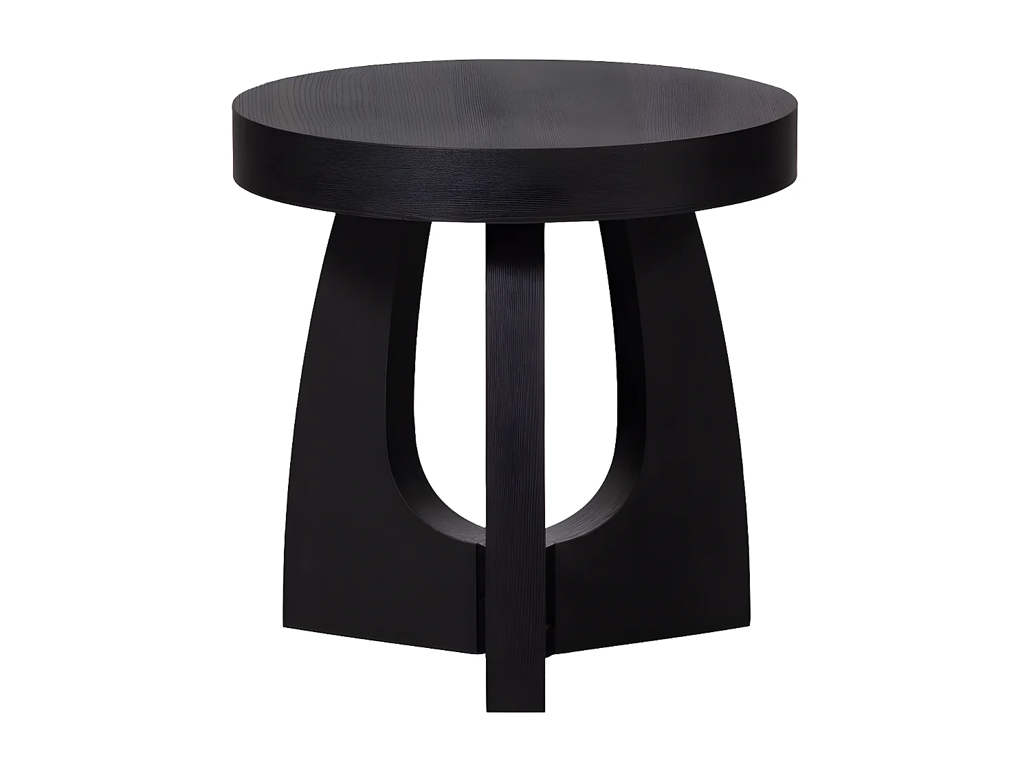 Tala - Table d'appoint ronde en bois ø45cm - Noir