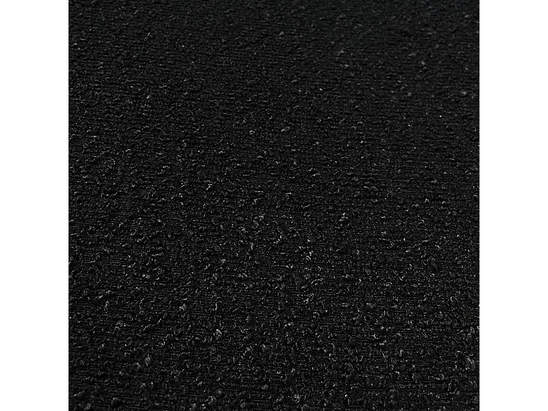 Lot 2 chaises de repas en tissu bouclette noir pieds métal – SYRACUSE