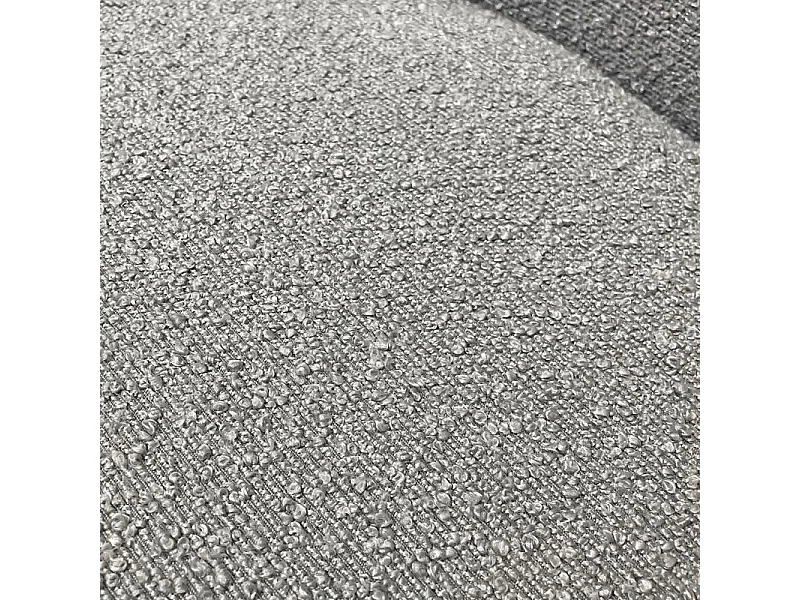 Lot 2 chaises de repas tissu bouclette gris et pieds métal – SYRACUSE