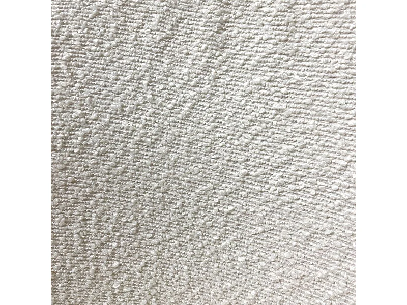 Lot 2 chaises repas tissu bouclette blanc écru pieds métal – SYRACUSE