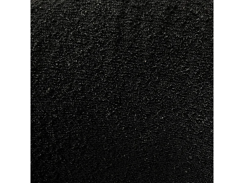 Chaise de repas en tissu bouclette noir et pieds métal noir – SYRACUSE