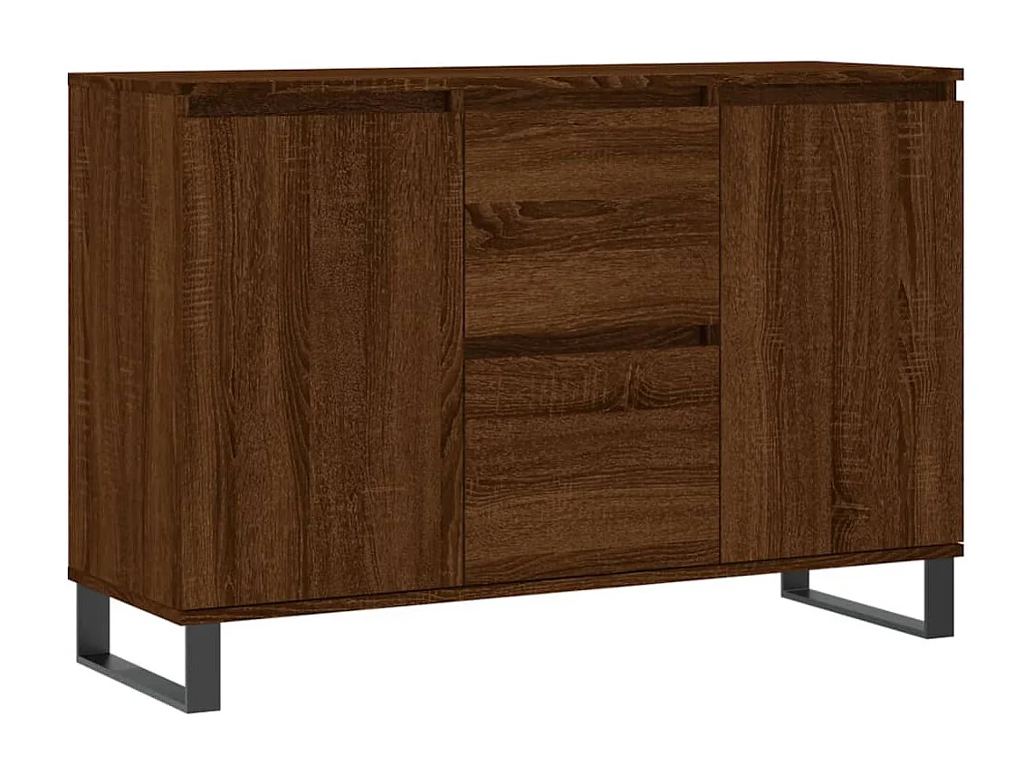 Sideboard Braun Eichen-Optik 104x35x70 cm Holzwerkstoff