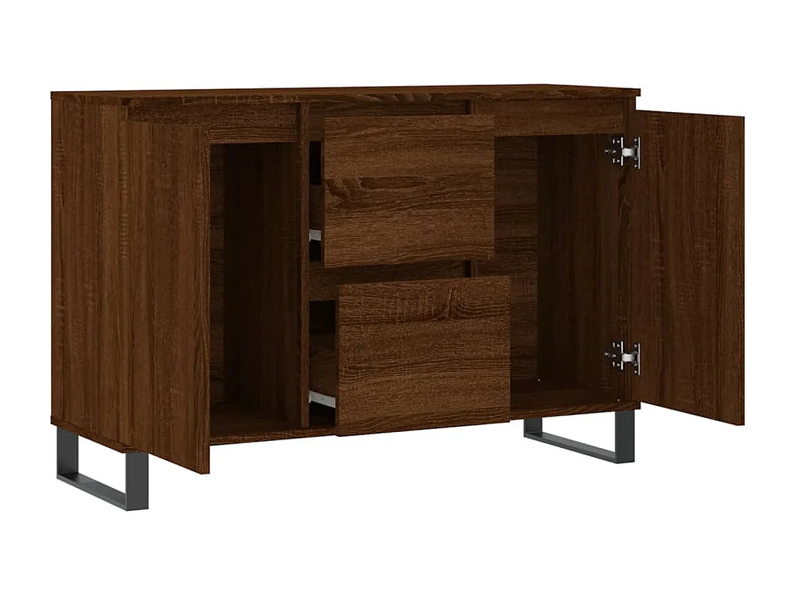 Sideboard Braun Eichen-Optik 104x35x70 cm Holzwerkstoff