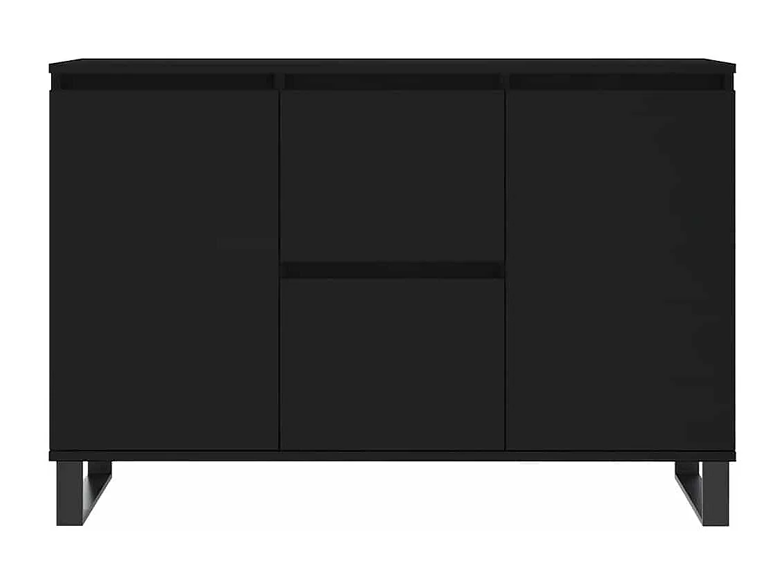 Credenza Nera 101,5x35x70 cm in Legno Multistrato