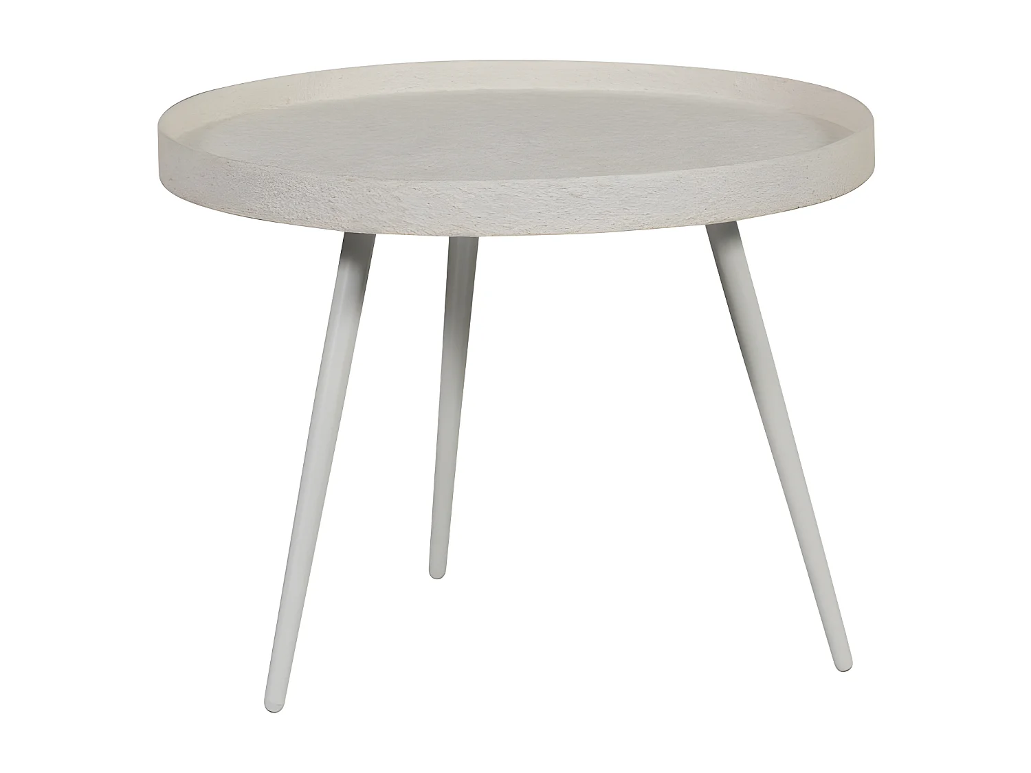 Bounds - Table basse ronde en métal ø58cm - Beige