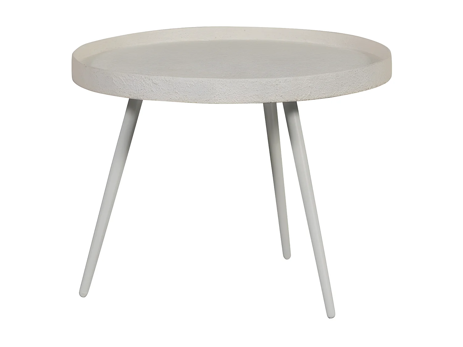 Bounds - Table basse ronde en métal ø58cm - Beige