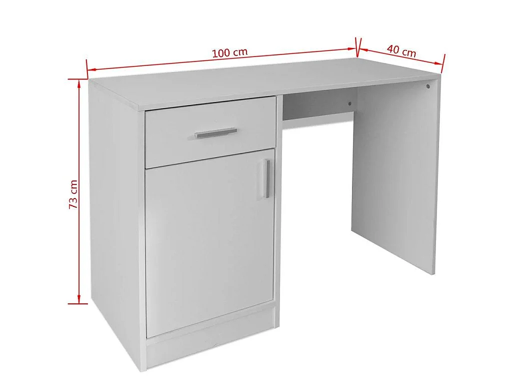 Muebles de mesa de oficina TI FUNCIONA CON CASTER Y COLECES 100 CM WHITE 0502060