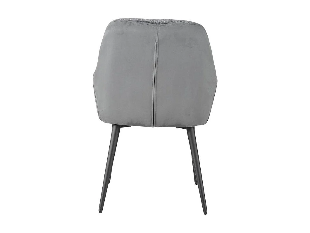 Chaise de repas microfibre gris anthracite pieds métal - ATLANTA