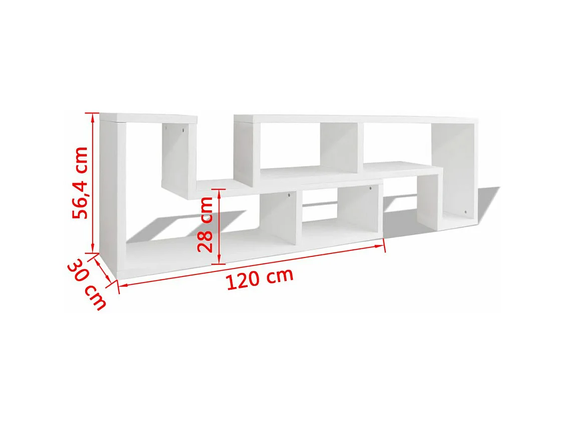 Meuble télé tv blanc 120 x 30 x 56.4 cm 2502187