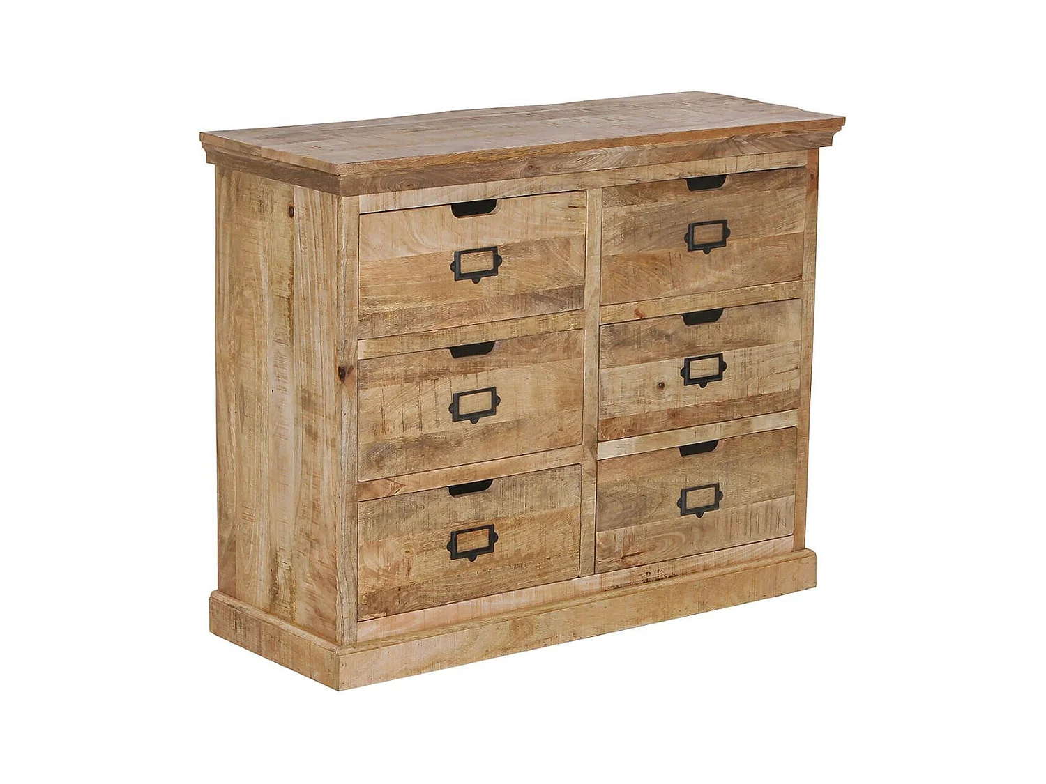 VALMON - Commode en Manguier 6 Tiroirs