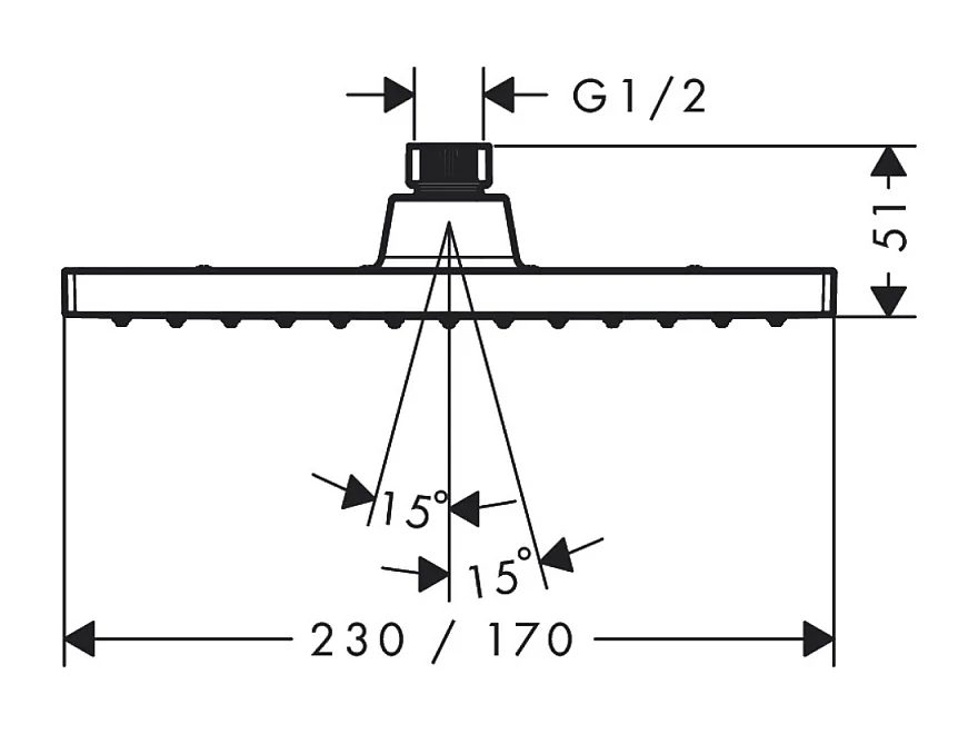 HANSGROHE Vernis Shape 230 EcoSmart Cromo ducha fija