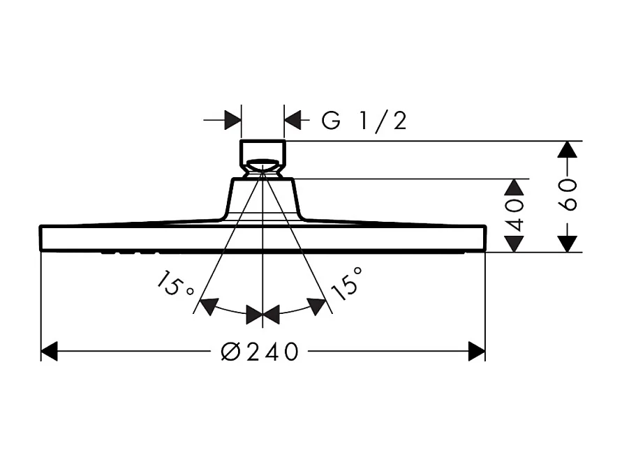 Douche de tête HANSGROHE Crometta S 240 EcoSmart Noir mat