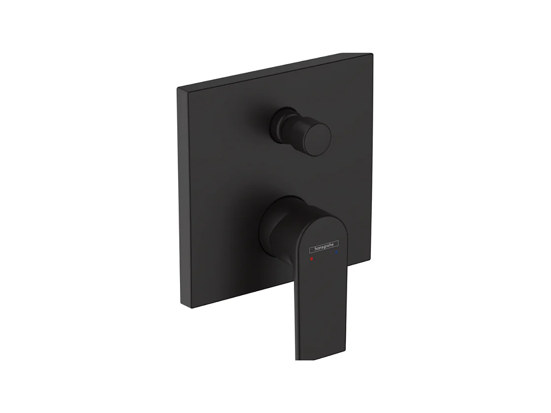 Façade mitigeur mécanique encastré HANSGROHE Vernis Shape Noir mat