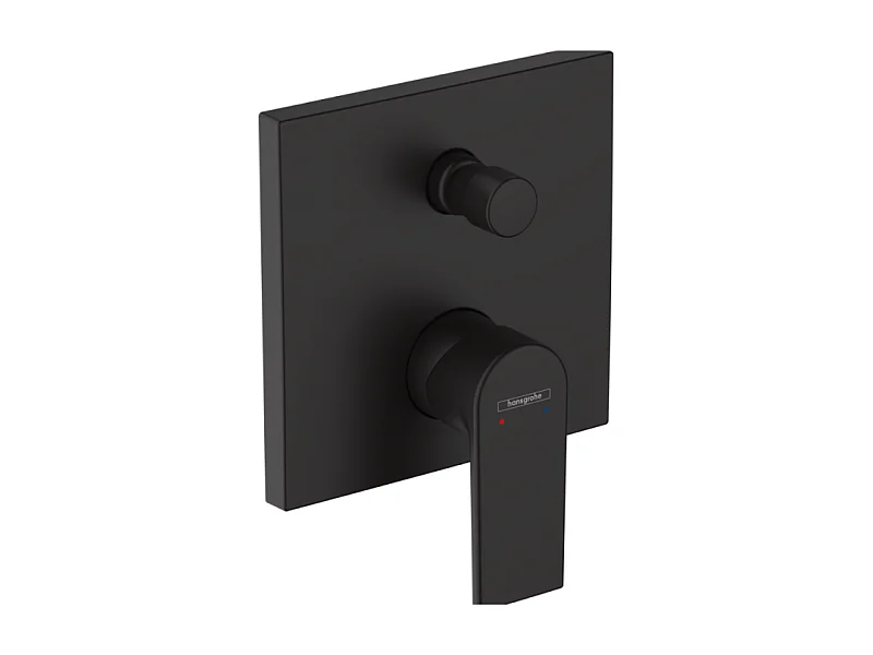 Façade mitigeur mécanique encastré HANSGROHE Vernis Shape Noir mat