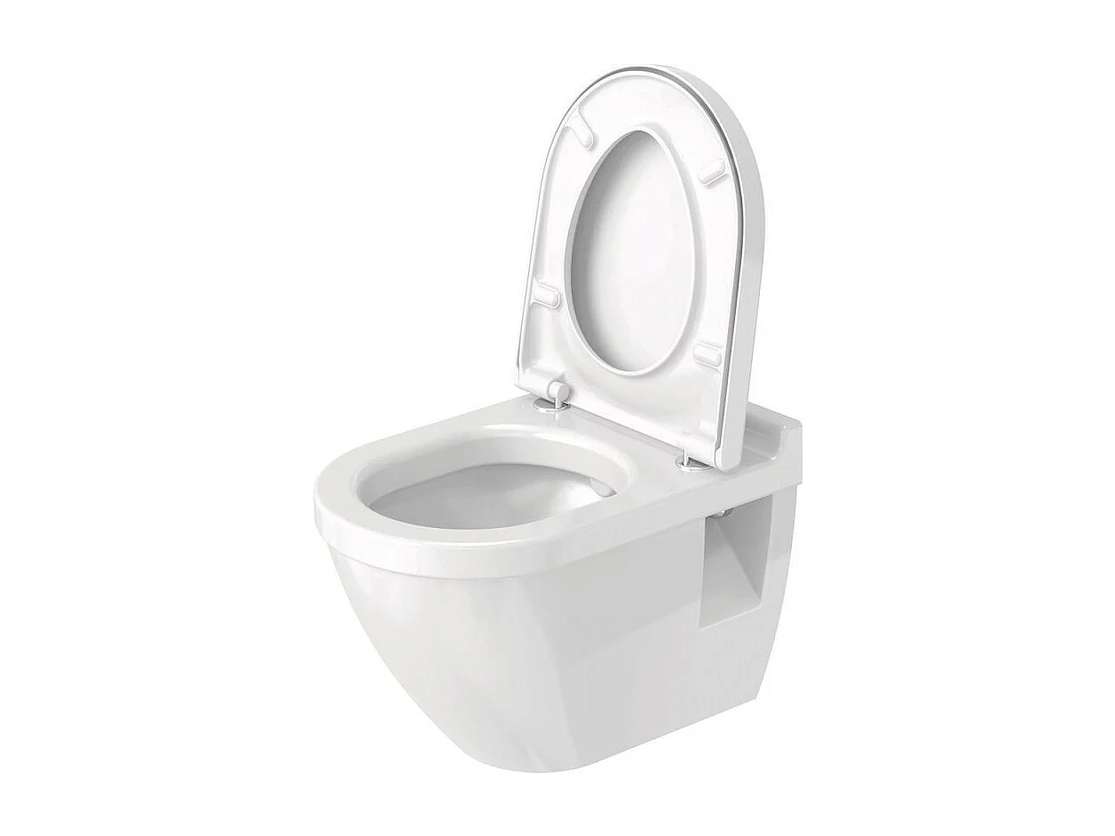 Pack WC suspendu DURAVIT Starck 3 avec abattant frein de chute + bati support SIAMP + Plaque de commande chromée