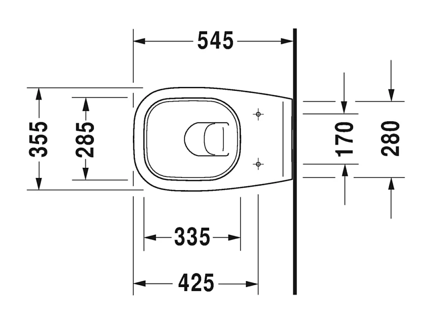 Pack WC suspendu DURAVIT D-code avec abattant frein de chute synthétique + bati support SIAMP + Plaque de commande blanche