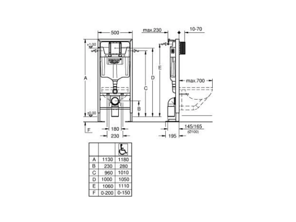 Pack WC sans bride Bau Ceramic Slim + abattant + Bati support autoportant + Plaque commande ovale blanc+ Dérouleur papier