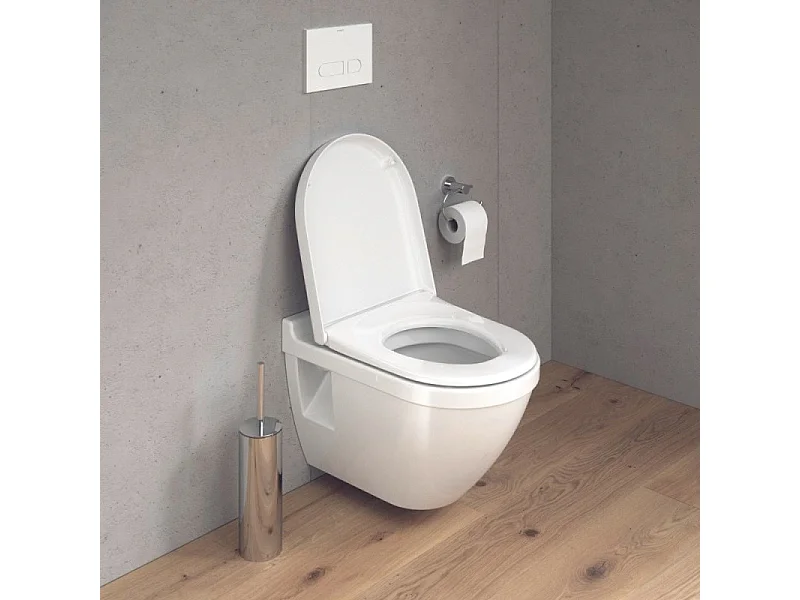 Pack WC suspendu DURAVIT Starck 3 avec abattant frein de chute + bati support SIAMP + Plaque de commande blanche