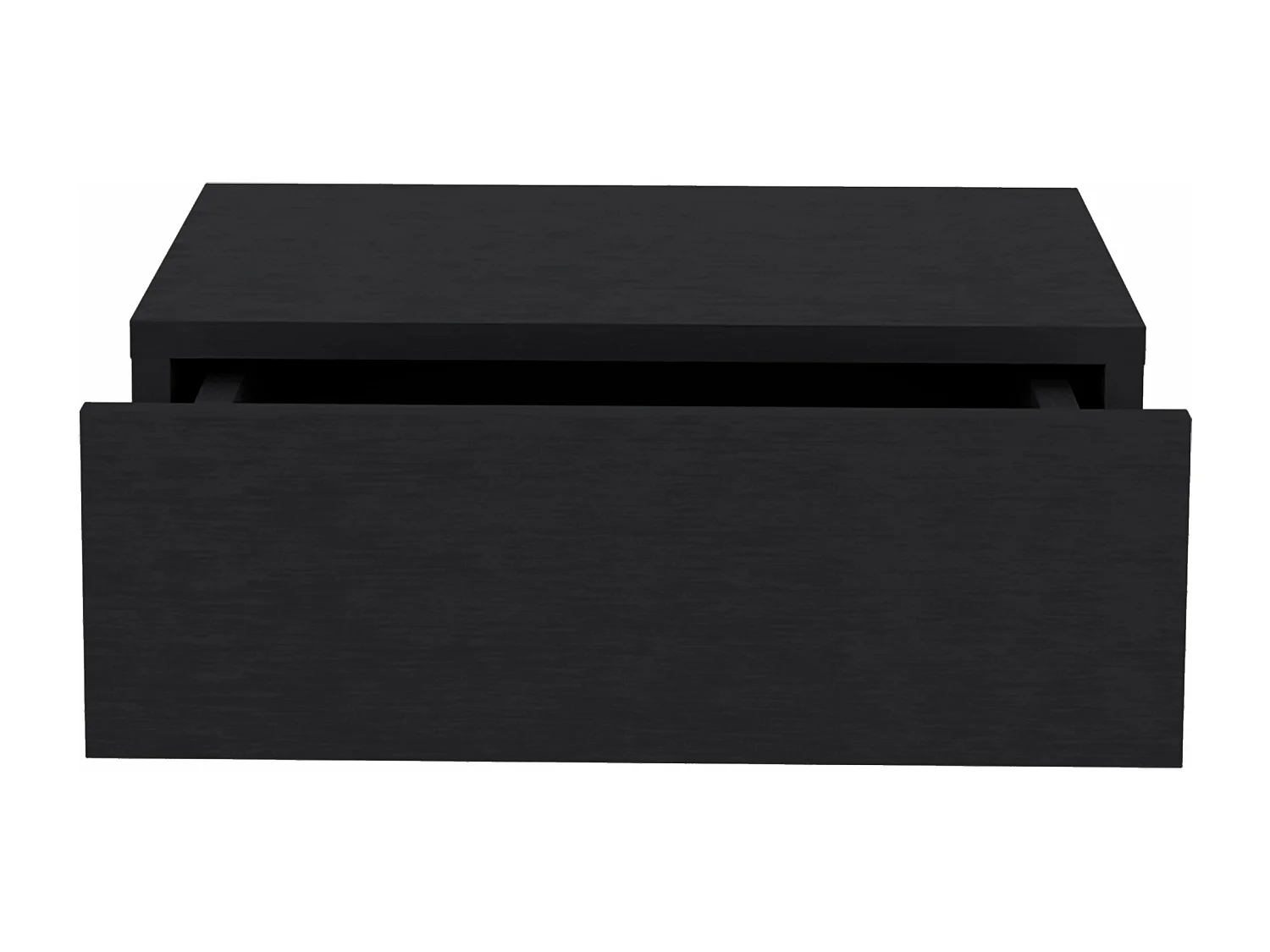 Mesita de noche flotante Milano en melamina con un cajon de riel metalico , 13 cm  X 40 cm  X 34.1 cm  , Negro