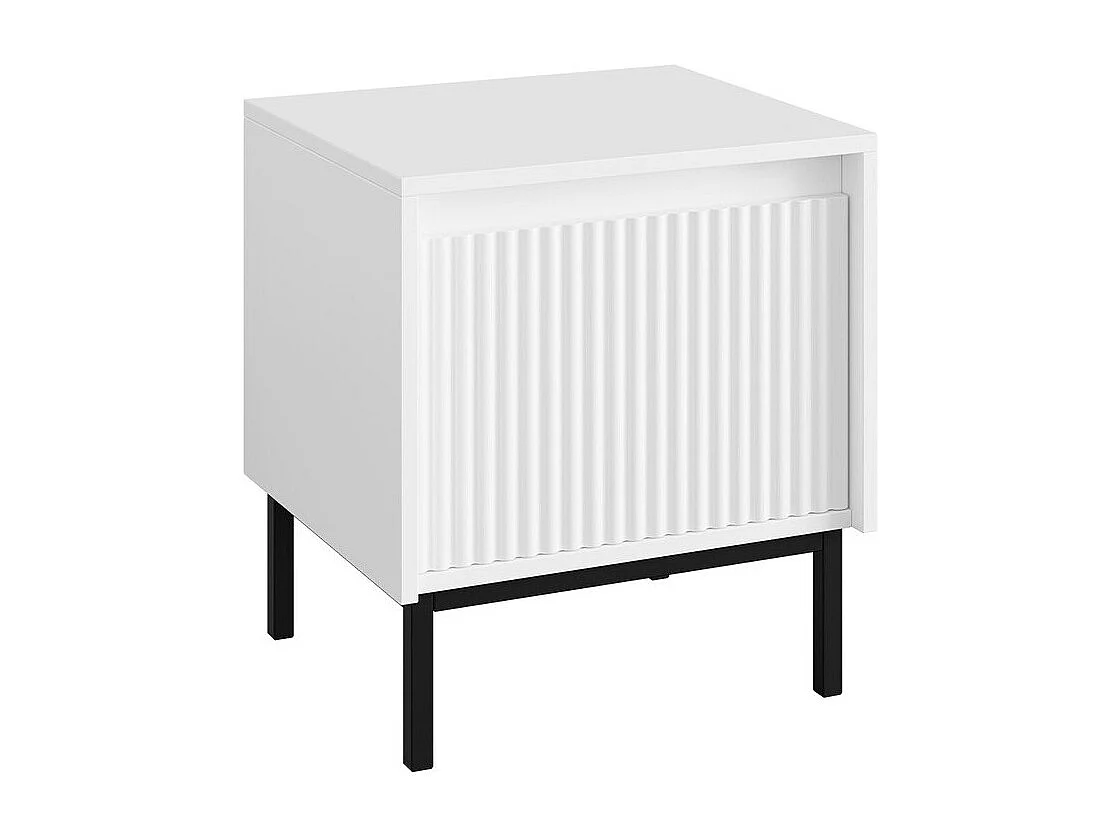 Table de chevet Comfivo Delruva 105, Blanc, 50x45x40cm, Stratifié|MDF