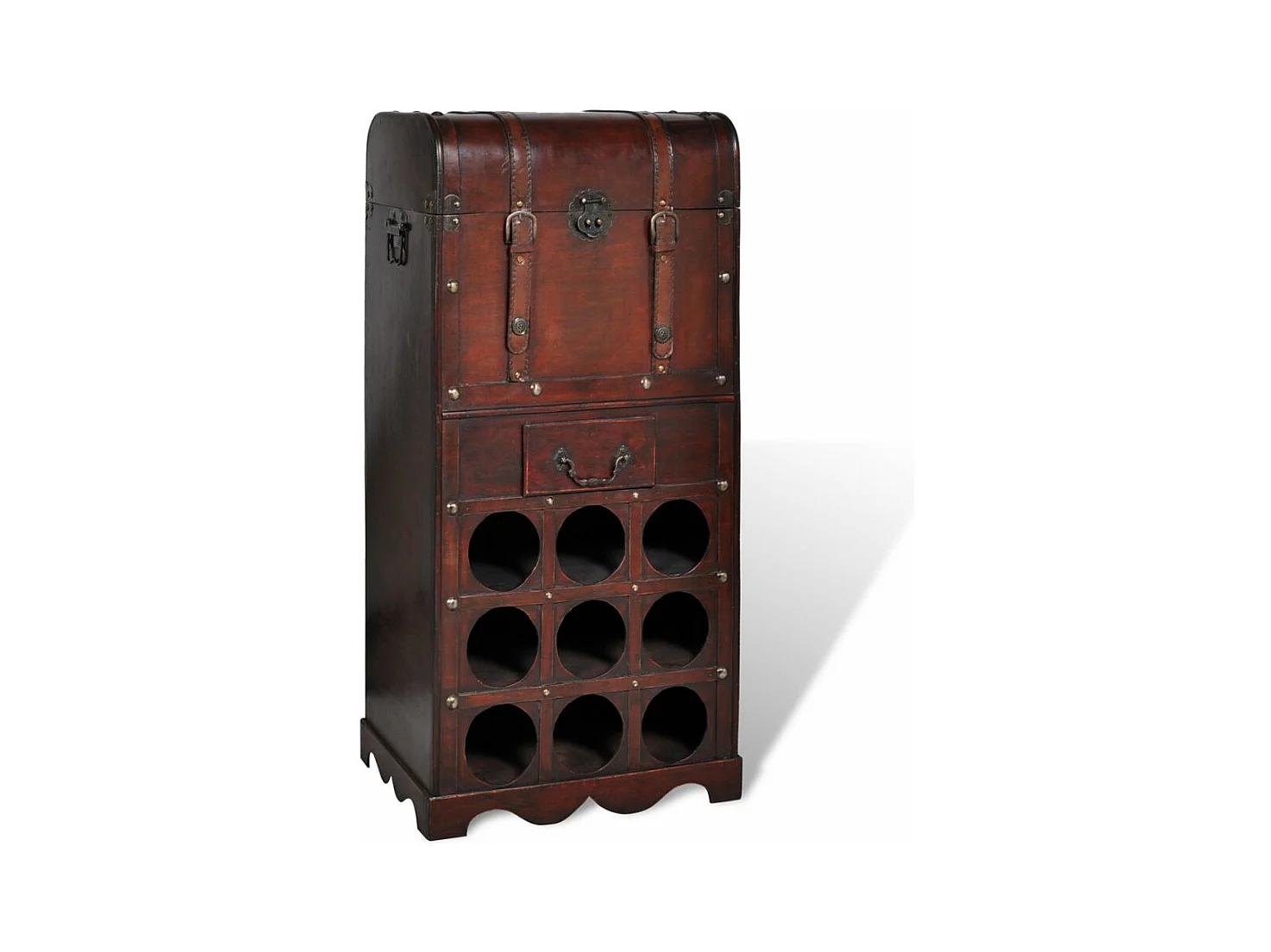 Etagère meuble de rangement marron 40 x 27 x 79 cm 2702006