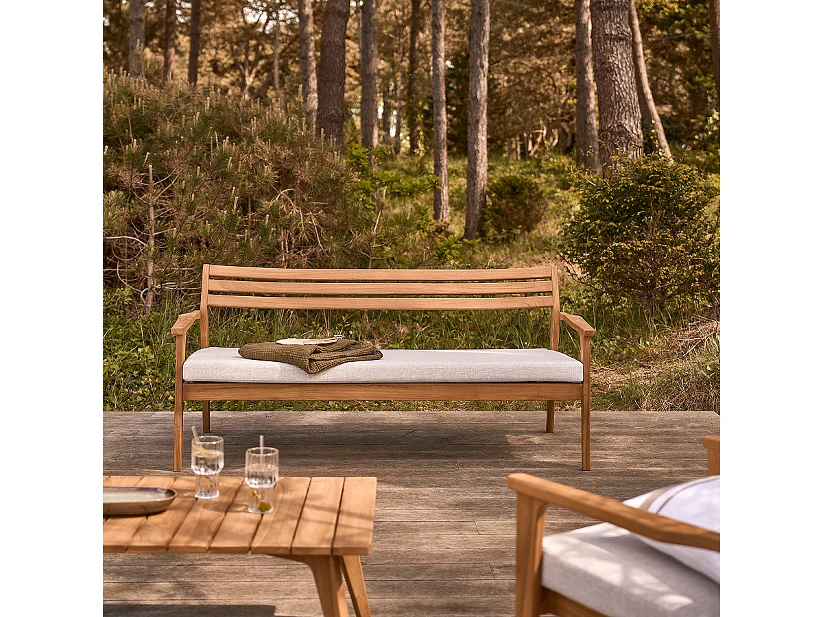 Canape de jardin en teck massif