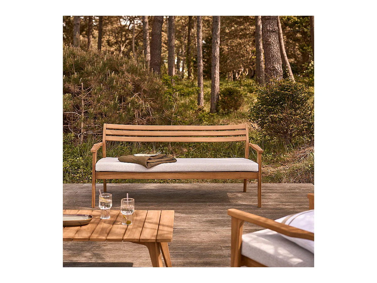 Canape de jardin en teck massif