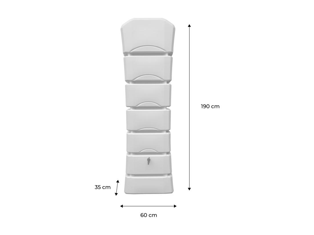 vente unique Récupérateur d'eau mural 300L Monteynard avec kit raccord chéneau inclus
