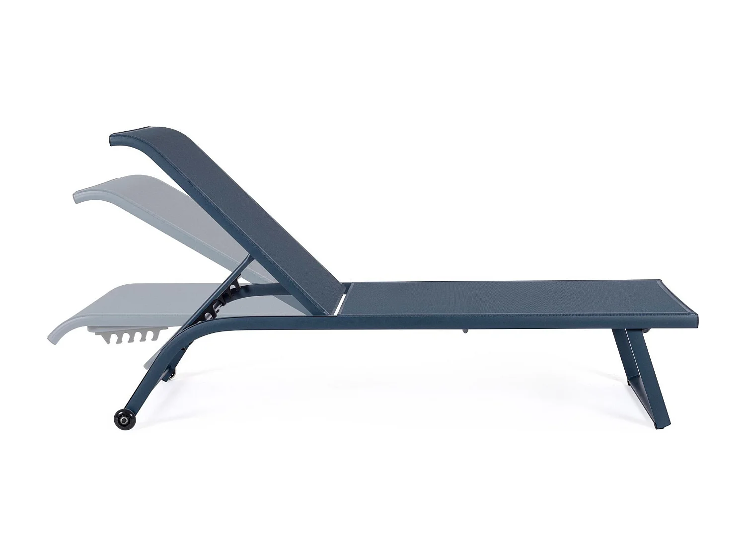 Bains de soleil inclinables en aluminium et tissu (lot de 2) - CABOURG