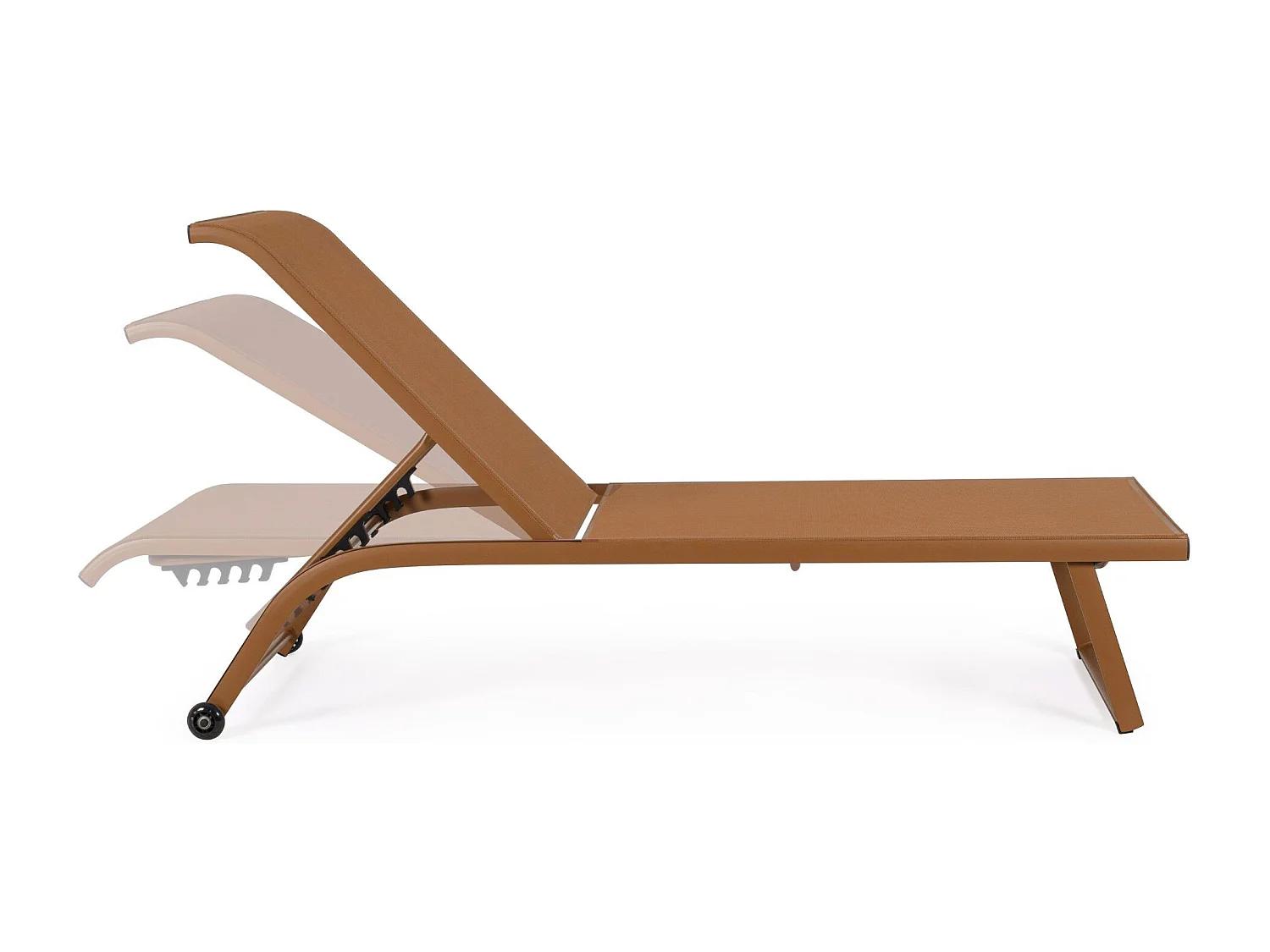 Bains de soleil inclinables en aluminium et tissu (lot de 2) - CABOURG