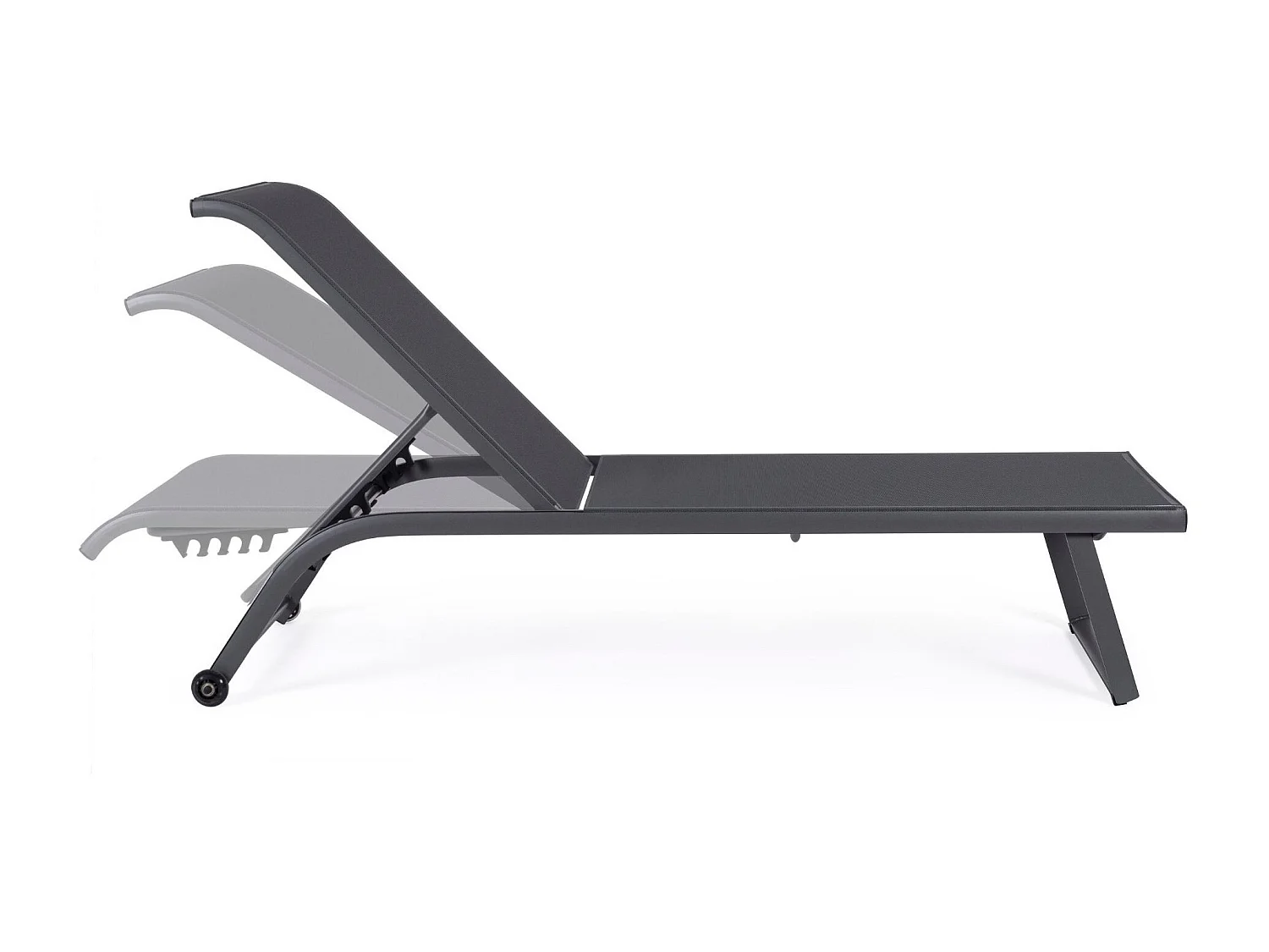 Bains de soleil inclinables en aluminium et tissu (lot de 2) - CABOURG