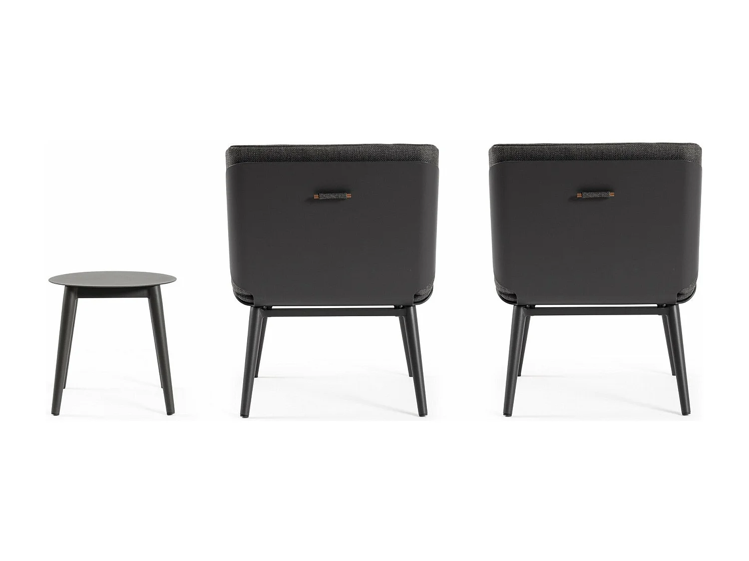 Salon de jardin en aluminium et coussins toile (set de 3) - ST VALERY