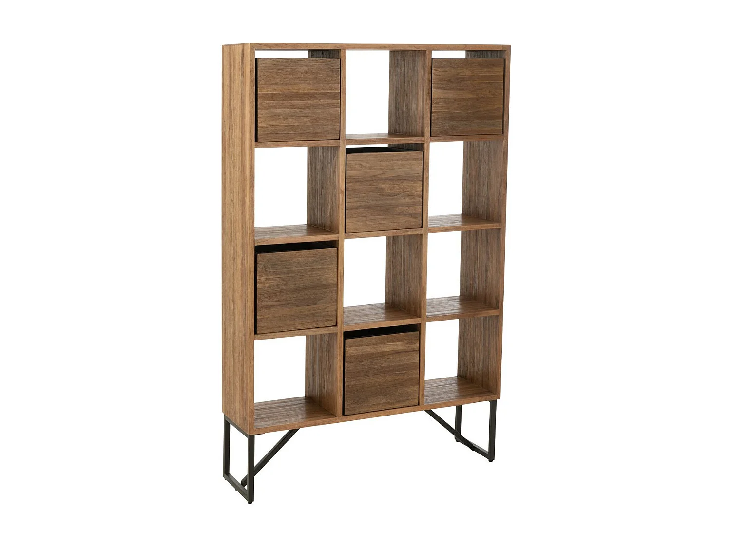 Étagère Avec Tiroirs en Bois "Teck" 158cm Naturel