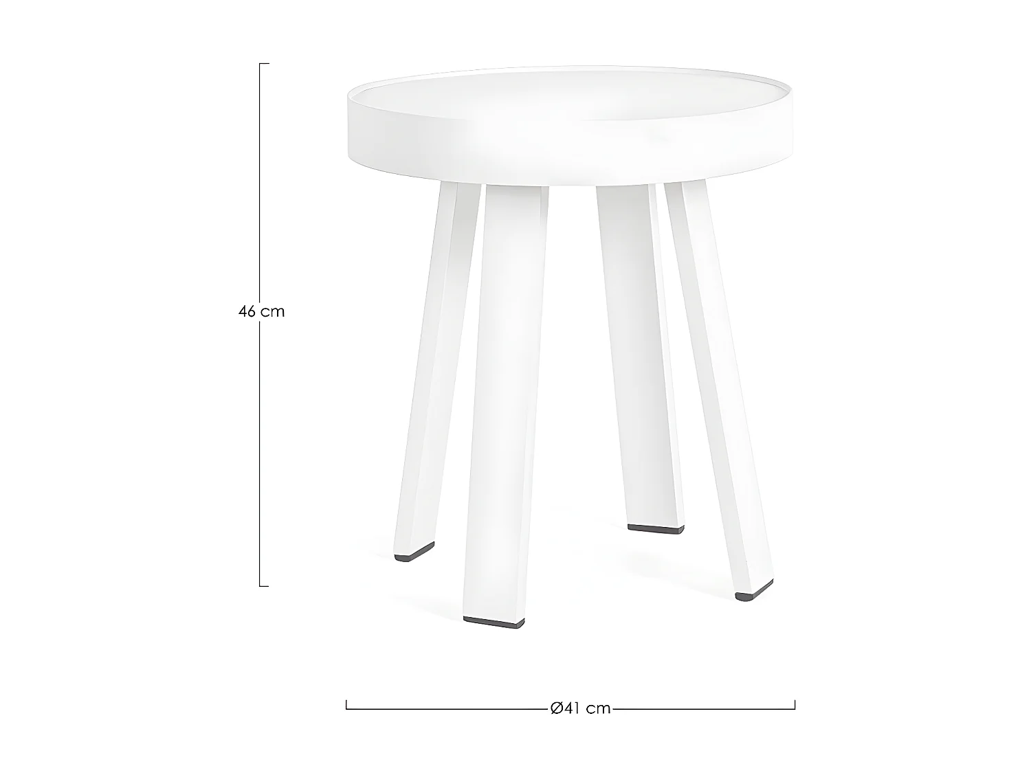 Table basse de jardin ronde en métal D71 - LA BAULE