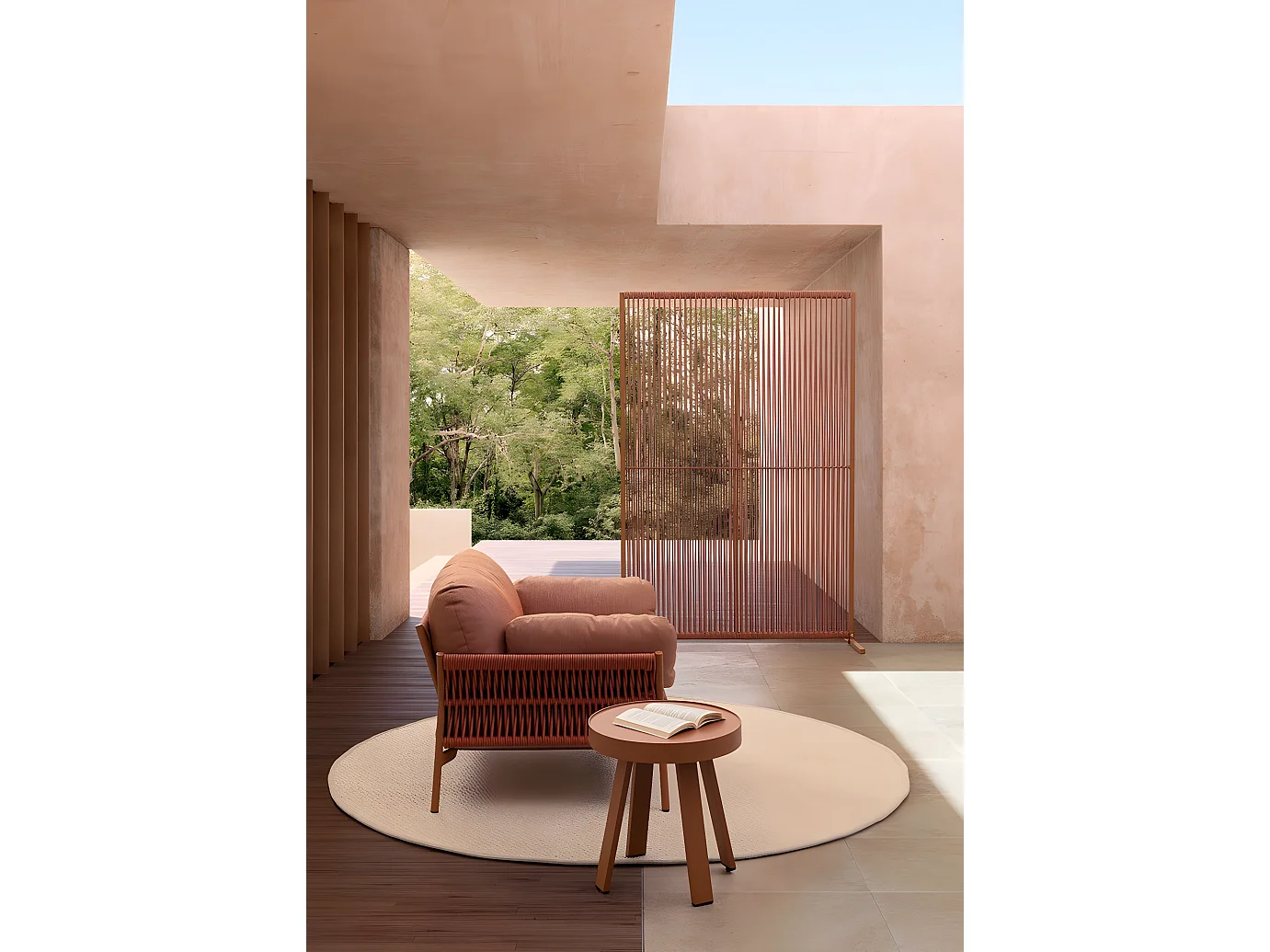 Table basse de jardin ronde en métal D71 - LA BAULE