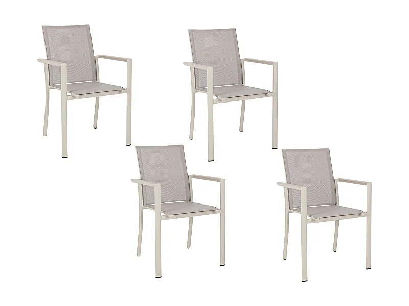 Chaises de jardin colorées en aluminium (lot de 4) - CASSIS