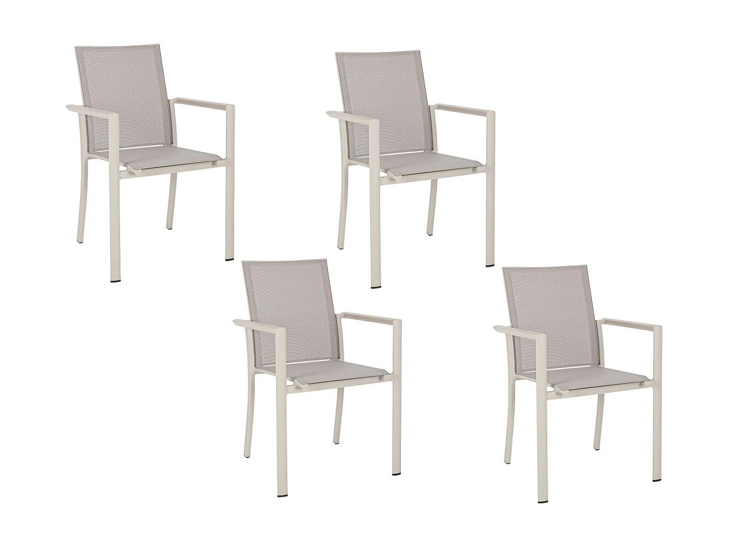 Chaises de jardin colorées en aluminium (lot de 4) - CASSIS