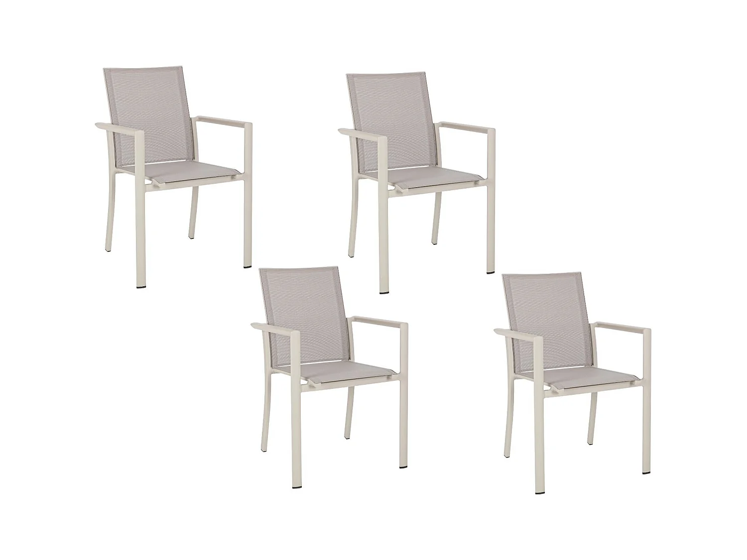 Chaises de jardin colorées en aluminium (lot de 4) - CASSIS