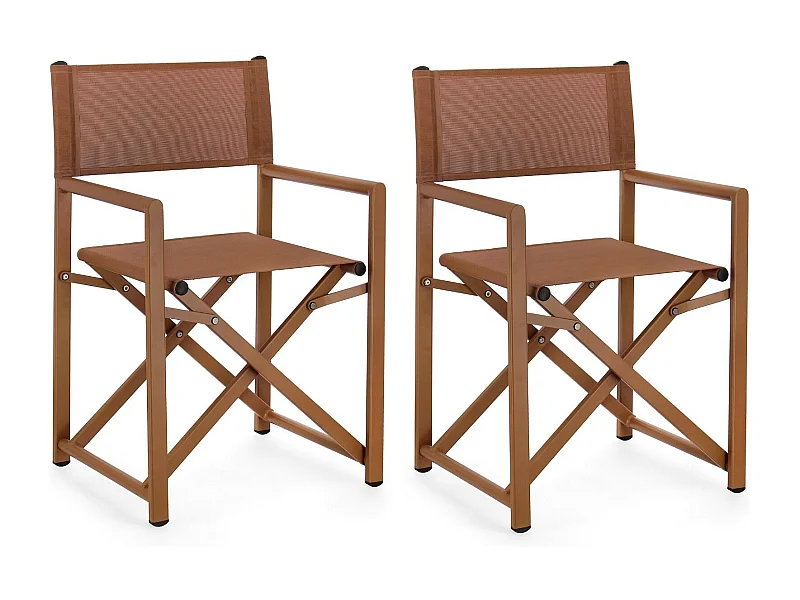 Chaises de metteur en scène pliables d'extérieur (lot de 2) - CABOURG