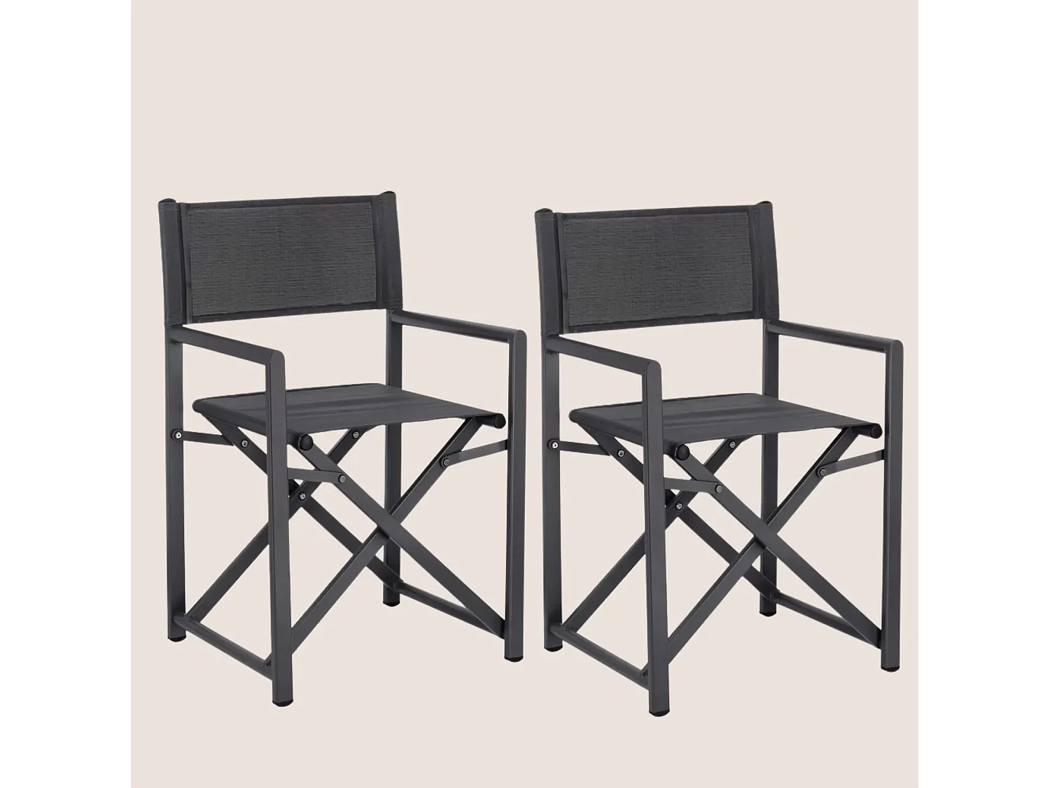 Chaises de metteur en scène pliables d'extérieur (lot de 2) - CABOURG