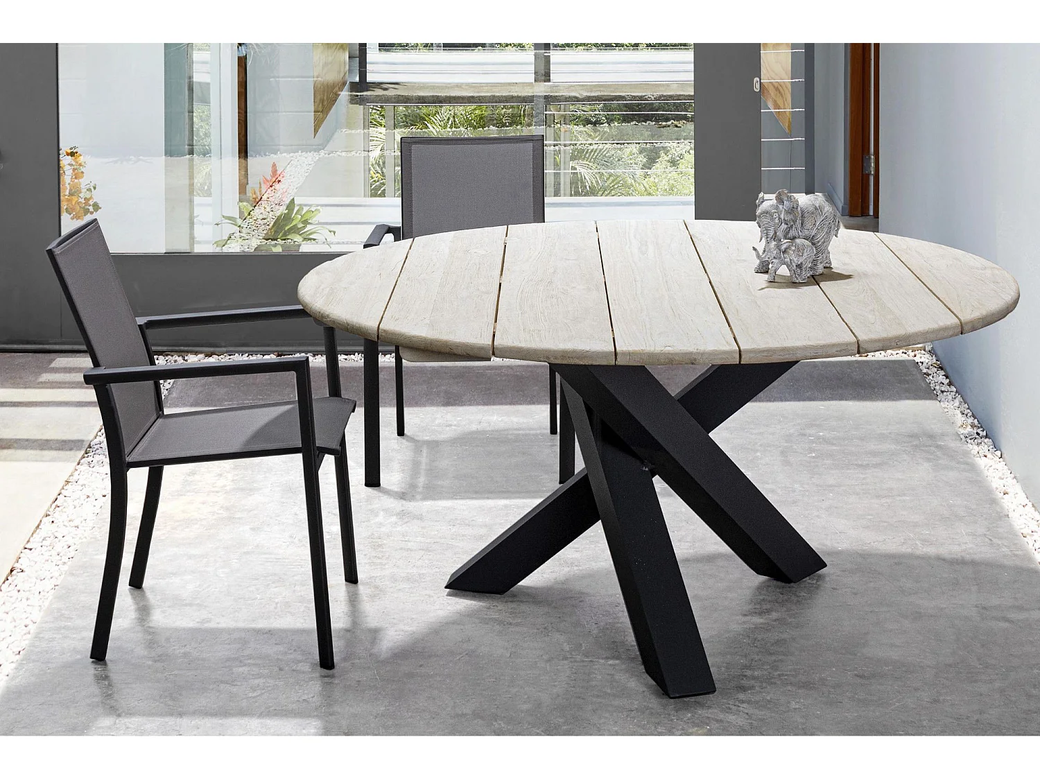 Chaises de jardin colorées en aluminium (lot de 4) - CASSIS