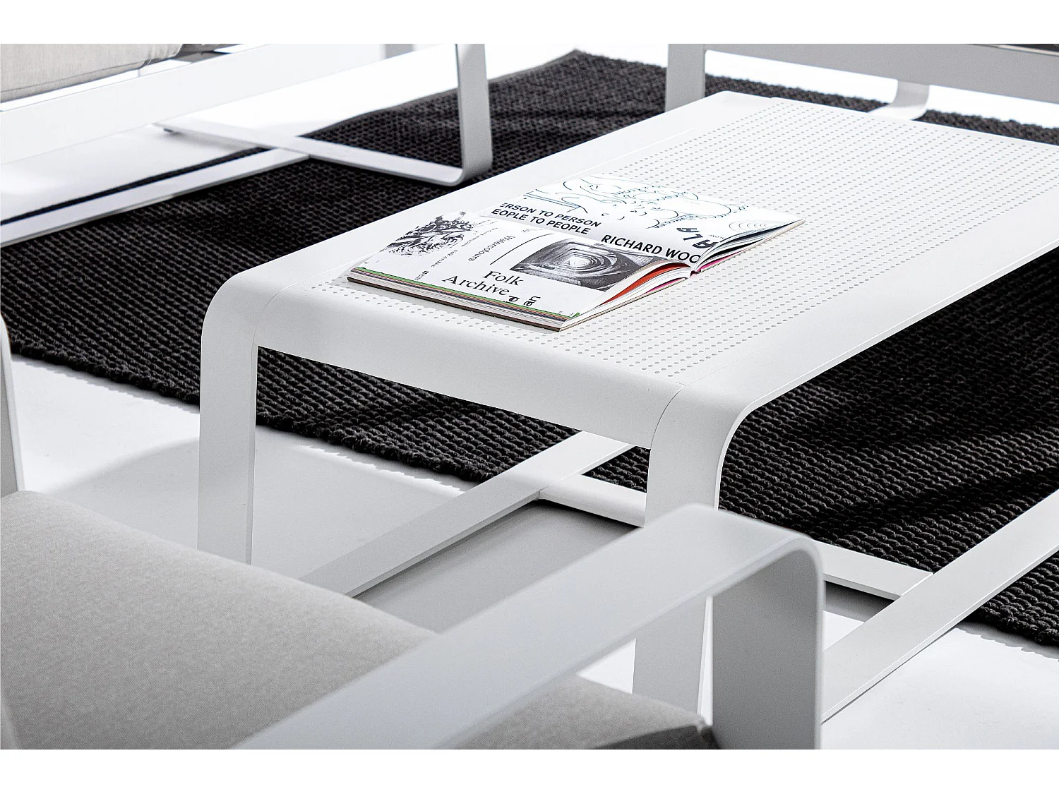 Table basse de jardin rectangulaire en métal L105 - ETRETAT