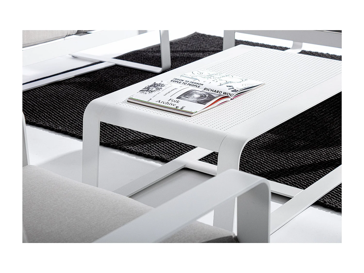 Table basse de jardin rectangulaire en métal L105 - ETRETAT