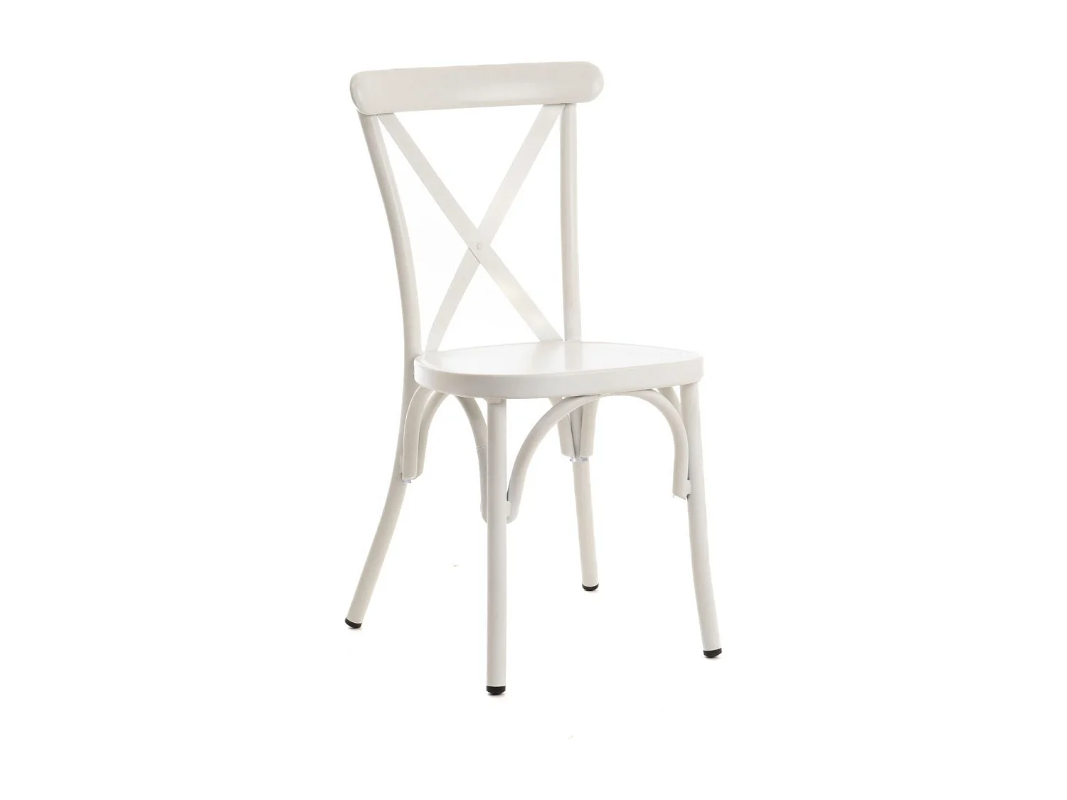 Chaise de jardin bistrot empilable en aluminium (lot de 2) - DAHLIA