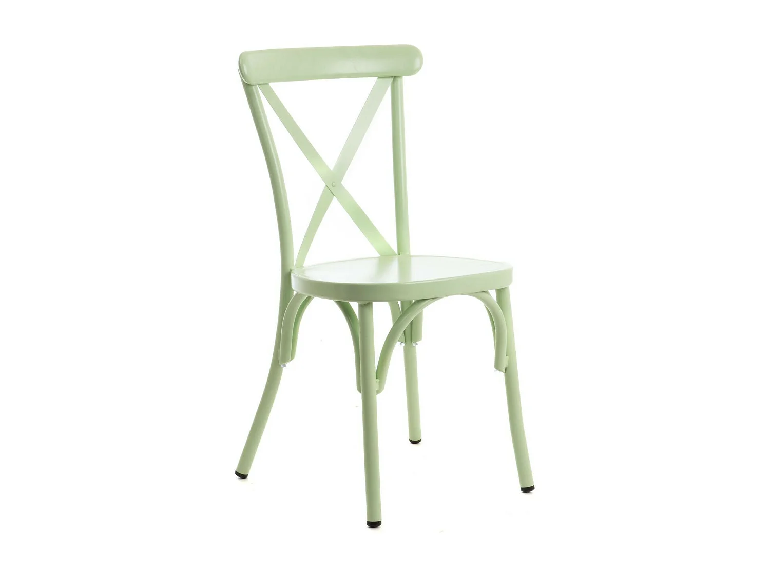 Chaise de jardin bistrot empilable en aluminium (lot de 2) - DAHLIA