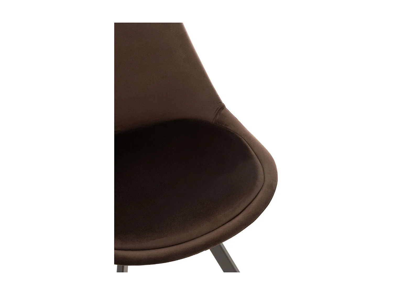 Chaise de salle à manger scandinave en velours et métal (lot de 2) - ELENE