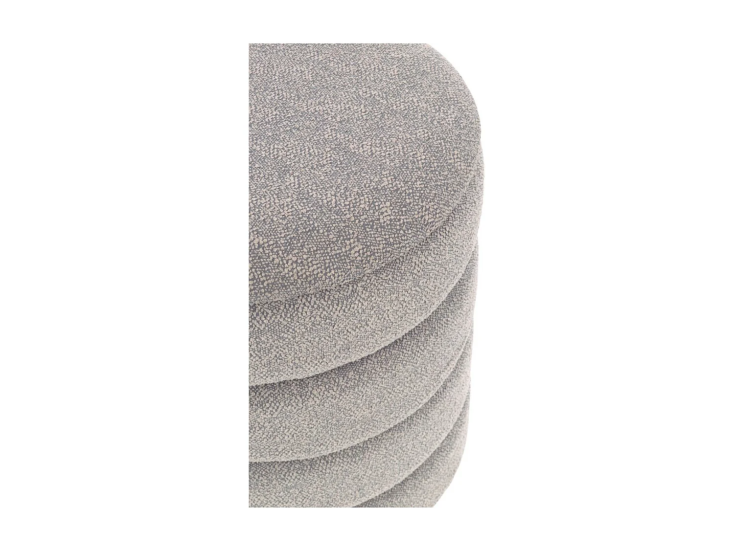 Poufs contemporains ronds en tissu bouclette (set de 2) - KARENINE