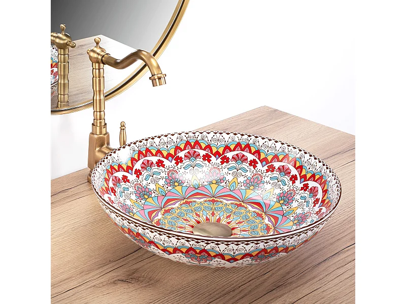 Lavabo Da Appoggio Rea Peru Multicolour