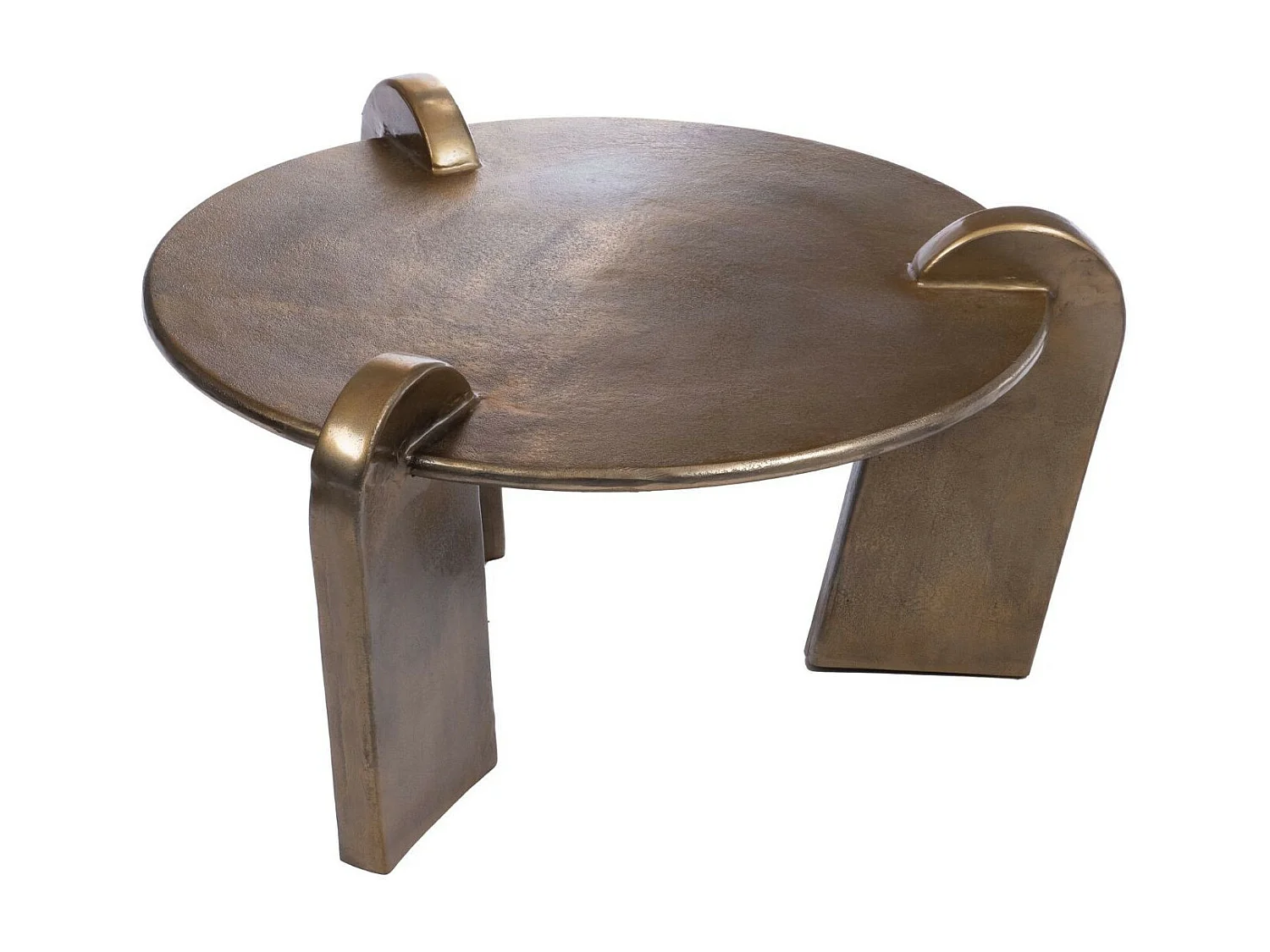 Table basse ronde en aluminium doré D85 - CHLOE